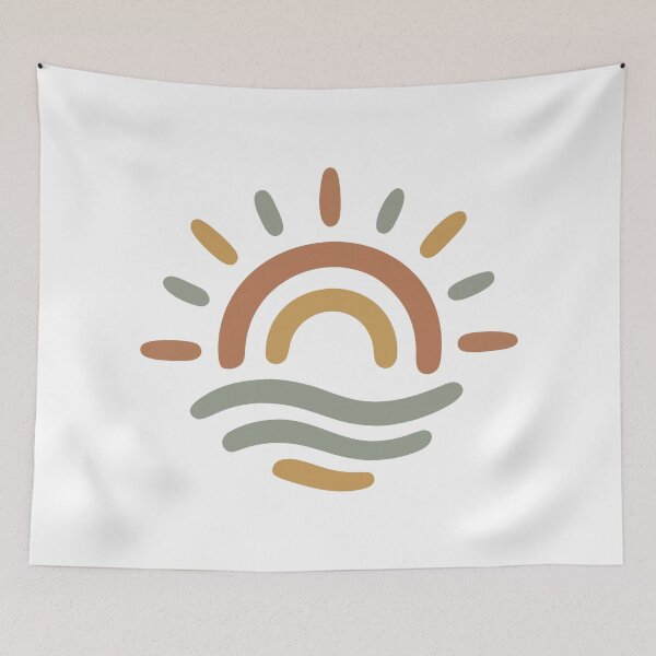 Item preview, Minimalist Sun and Ocean Waves designed and sold by LightWhim.