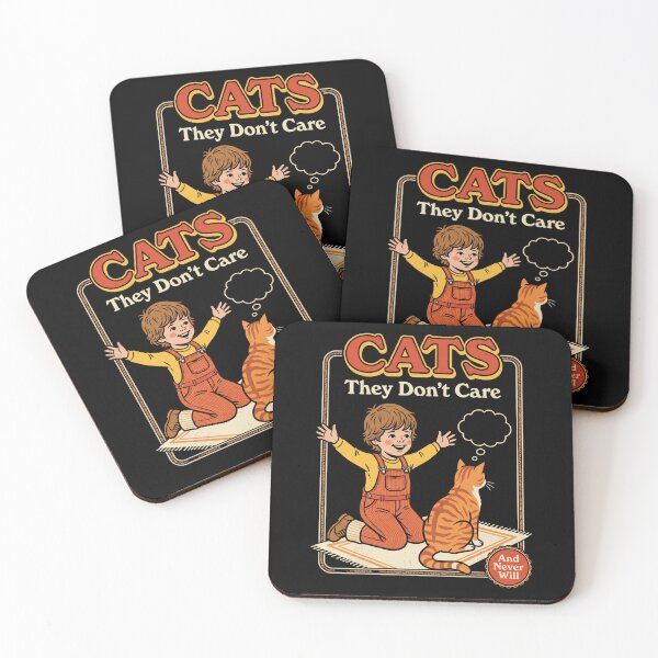Item preview, Cats They Don't Care - Funny Retro Cat Owner Humor designed and sold by ZUVLEX.