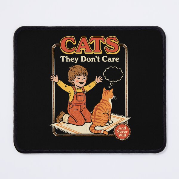 Item preview, Cats They Don't Care - Funny Retro Cat Owner Humor designed and sold by ZUVLEX.