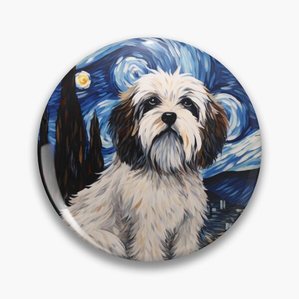 Item preview, Funny Tibetan Terrier Starry Night Illustration Mom Dad Kids designed and sold by rafaeltto.