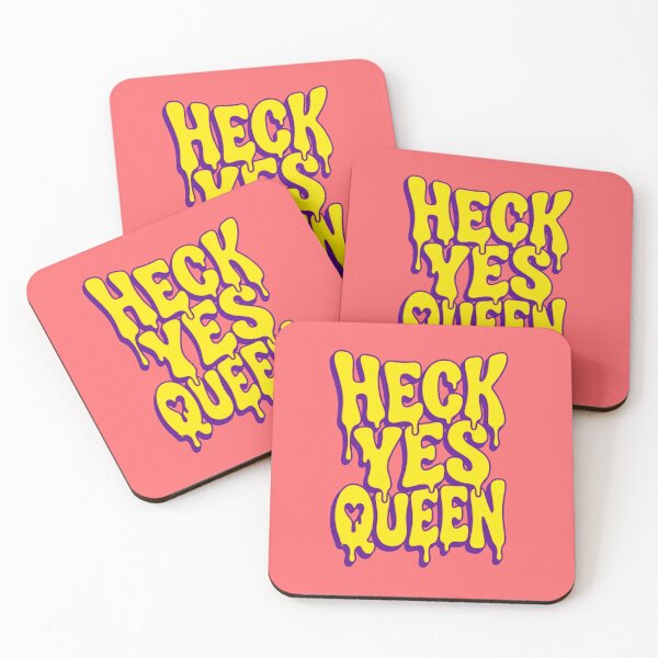 Item preview, Heck Yes Queen - Melting Drippy Retro Y2K Typography designed and sold by alizvisions.