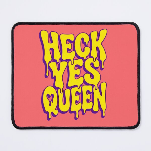 Item preview, Heck Yes Queen - Melting Drippy Retro Y2K Typography designed and sold by alizvisions.