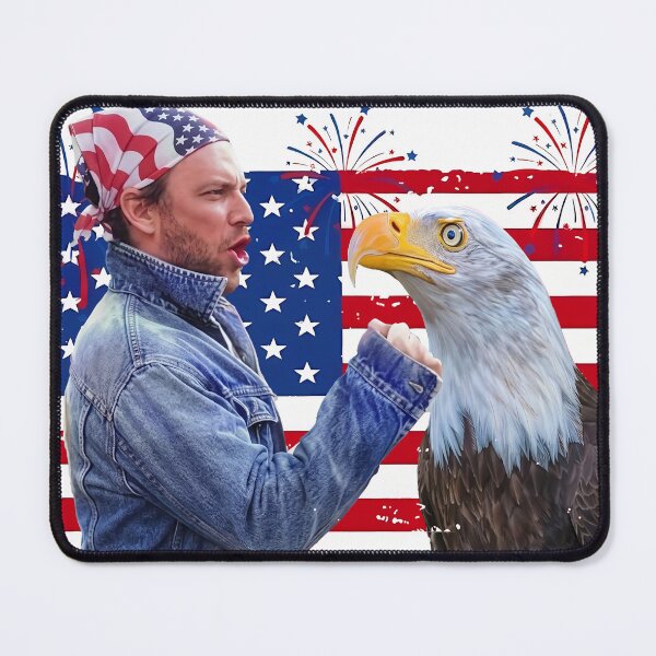 Item preview, Happy 4th of July Rock Flag and Eagle designed and sold by Angryblu3.