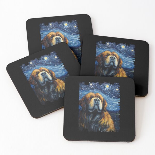 Item preview, Funny Tibetan Mastiff Starry Night Illustration Mom Dad Kids designed and sold by rafaeltto.
