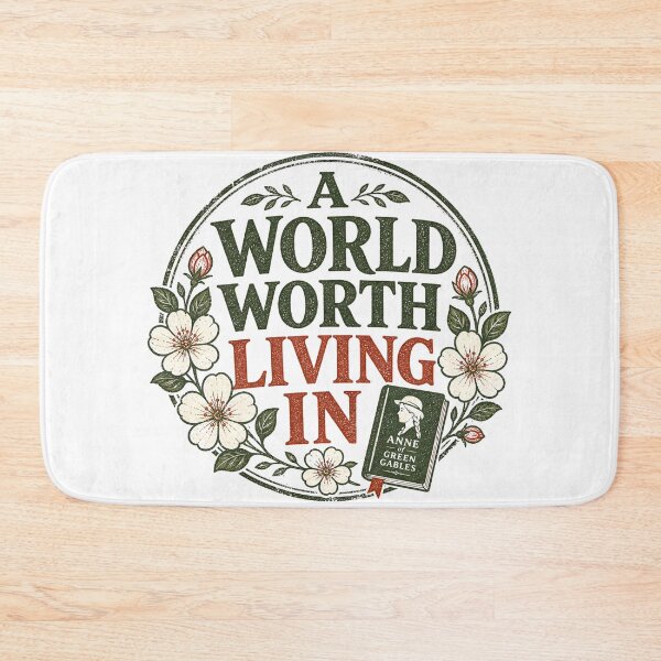 Item preview, Anne of Green Gables A World Worth Living In Floral Circular Art designed and sold by Fenay Designs.