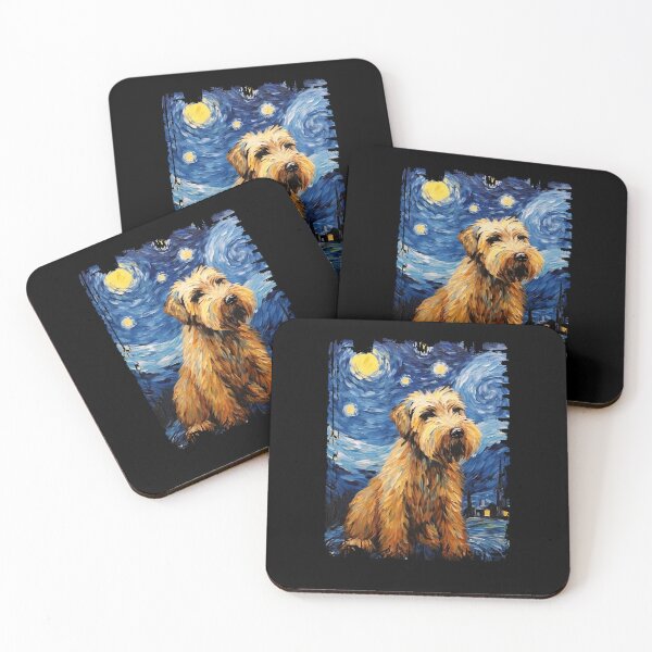 Item preview, Funny Soft Coated Wheaten Terrier Starry Night Illustration Mom Dad Kids designed and sold by rafaeltto.