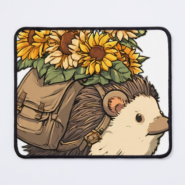 Item preview, Hedgehog Sunflower Backpack designed and sold by pumsquare.