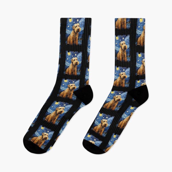 Item preview, Funny Soft Coated Wheaten Terrier Starry Night Illustration Mom Dad Kids designed and sold by rafaeltto.