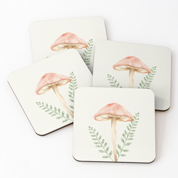 Item preview, Earthy Watercolor Botanical Mushroom Art Print designed and sold by Vida e Arte.