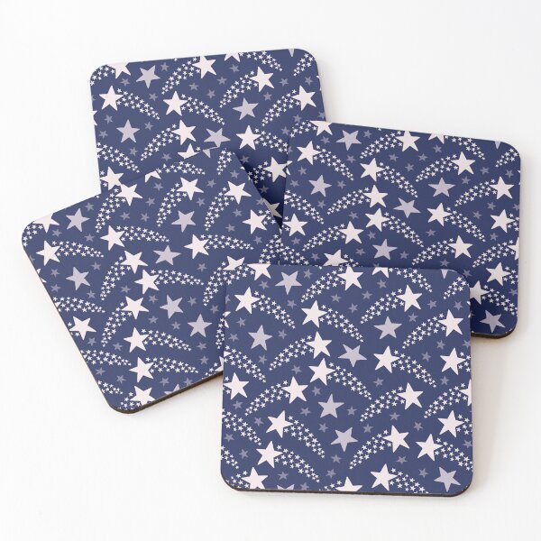 Item preview, Shooting Stars Dark Blue Starry Pattern designed and sold by winterpumpkin.