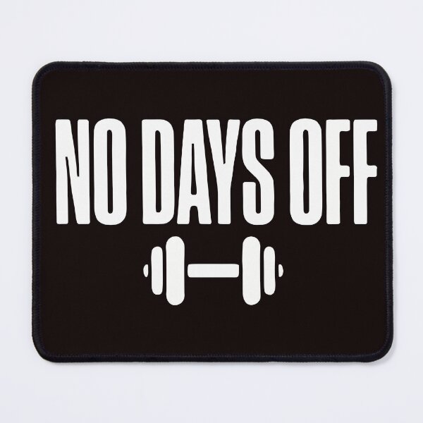 Item preview, No Days Off - Minimalist Gym Motivation designed and sold by soondy.