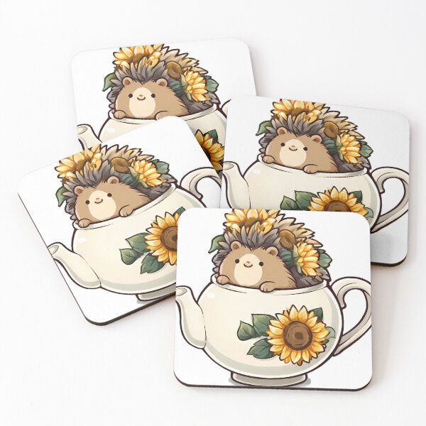 Item preview, Hedgehog Sunflower Teapot designed and sold by pumsquare.