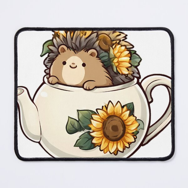 Item preview, Hedgehog Sunflower Teapot designed and sold by pumsquare.