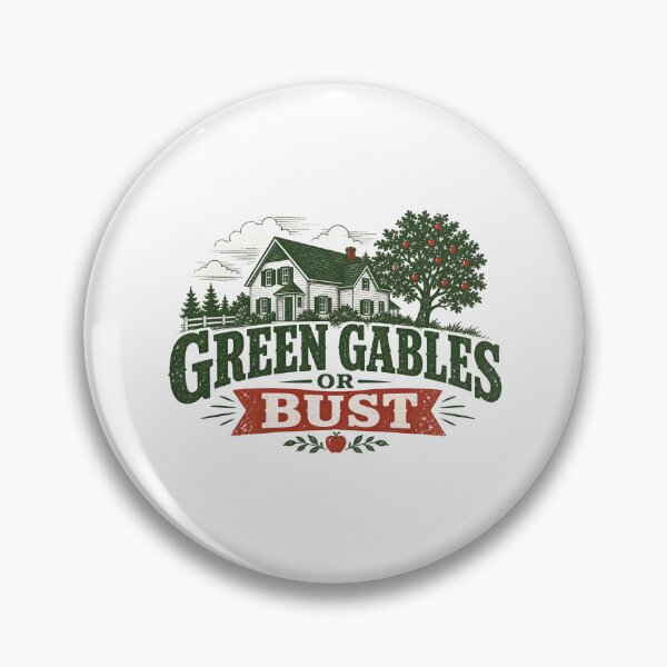 Item preview, Green Gables Or Bust Anne of Green Gables Vintage House Art designed and sold by Fenay Designs.