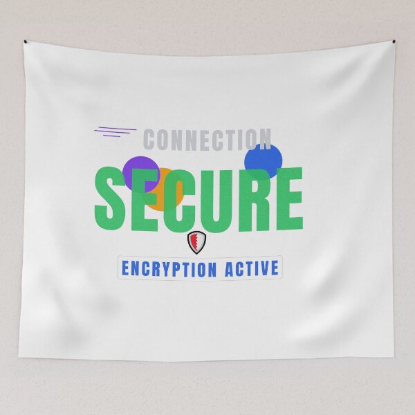 Item preview, Connection Secure | Modern Tech Typography Design designed and sold by HeartAndArtShop.