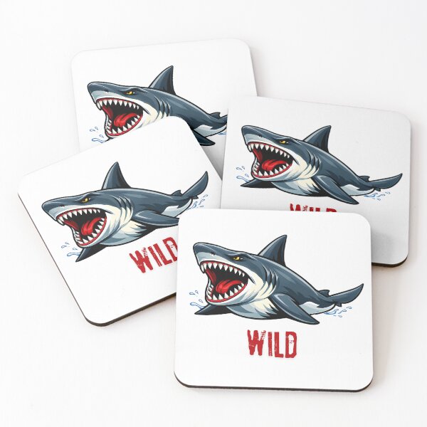 Item preview, Roaring Wild Great White Shark Vector Illustration designed and sold by ROARSOME DESiGNS.