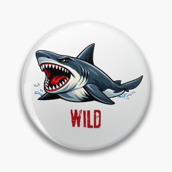 Item preview, Roaring Wild Great White Shark Vector Illustration designed and sold by ROARSOME DESiGNS.