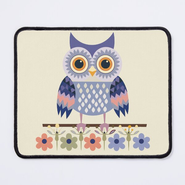 Item preview, Scandinavian Folk Art, Floral Owl designed and sold by xiao xuans.