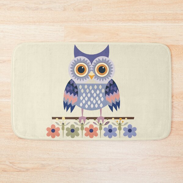 Item preview, Scandinavian Folk Art, Floral Owl designed and sold by xiao xuans.