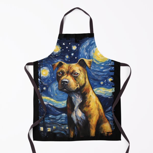 Item preview, Funny Staffordshire Bull Terrier Starry Night Illustration Mom Dad Kids designed and sold by rafaeltto.