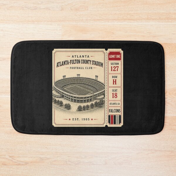 Item preview, Atlanta-Fulton County Stadium Vintage Ticket, Atlanta Retro Football Stadium designed and sold by GhostDawgs.
