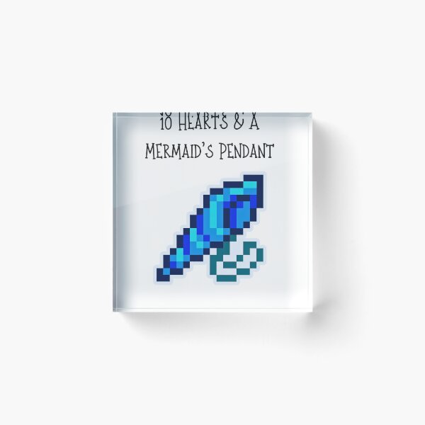 Item preview, Minimalist Mermaid's Pendant - 10 Hearts Stardew Valley Proposal designed and sold by Cozy Moss Studio.
