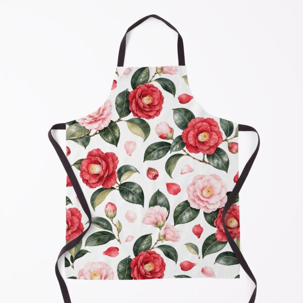 Item preview, Camellia Japanese Garden Watercolor Seamless Pattern designed and sold by Inkworksbyshery.