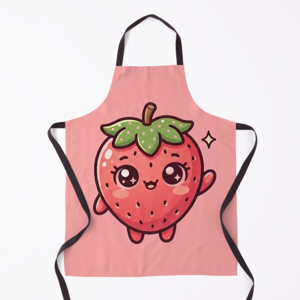 Item preview, Cute Kawaii Waving Strawberry designed and sold by Arte Para Rebaja.