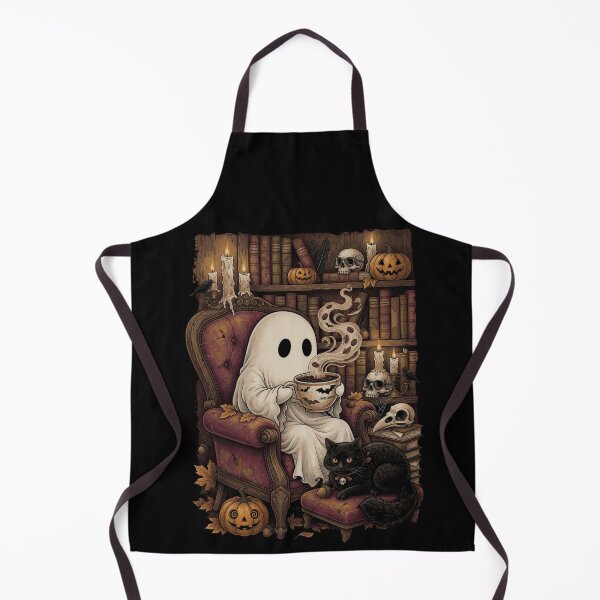 Item preview, Cute Ghost Drinking Coffee Vintage Halloween designed and sold by CF_VintageDesign.
