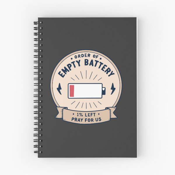 Item preview, Order of Empty Battery – 1% Left Pray For Us Funny Low Energy Club Badge designed and sold by thesalynn.