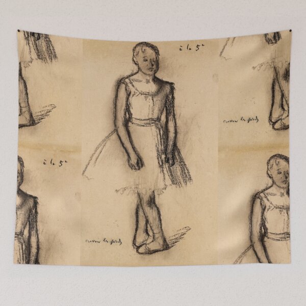Item preview, Standing Young Ballerina Charcoal Sketch designed and sold by artofuniverse.