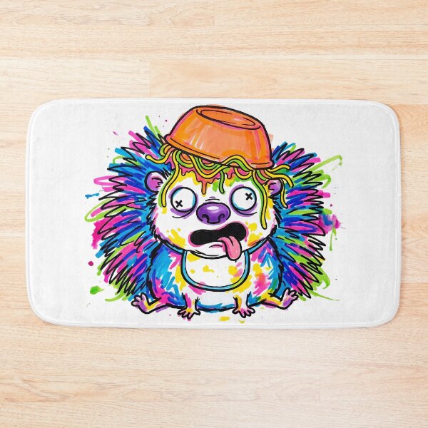 Item preview, Neon Marker Art Derpy Hedgehog Doodle - Cursed Neon Bowl Ugly Hedgehog designed and sold by Thanakorn Prasing.