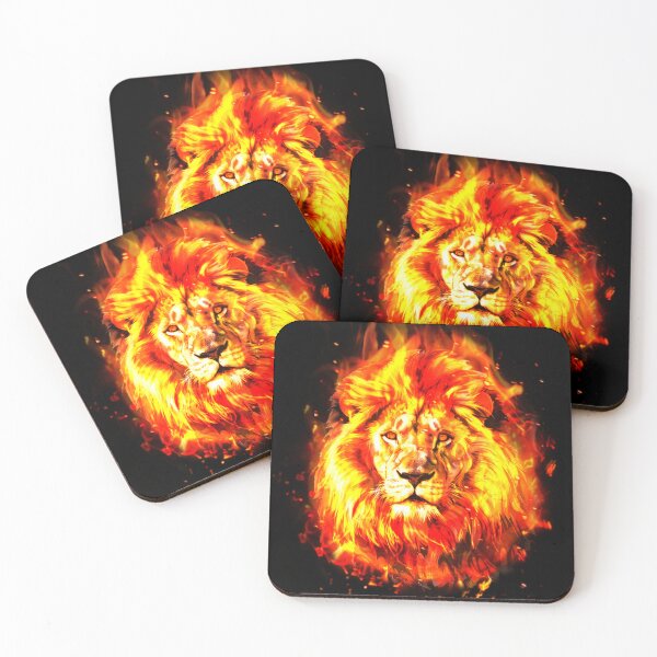 Item preview, Flaming Lion face Fierce Fire Art designed and sold by StyleBloomes.