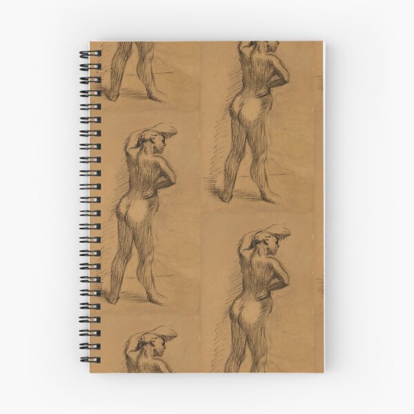 Item preview, Standing Female Nude Charcoal Figure Study designed and sold by artofuniverse.