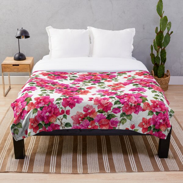 Item preview, Bougainvillea Watercolor Mediterranean Seamless Floral Pattern designed and sold by Inkworksbyshery.