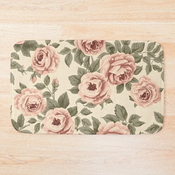 Item preview, Vintage Cottagecore Dusty Pink Rose Floral Pattern designed and sold by Luna-Flow.