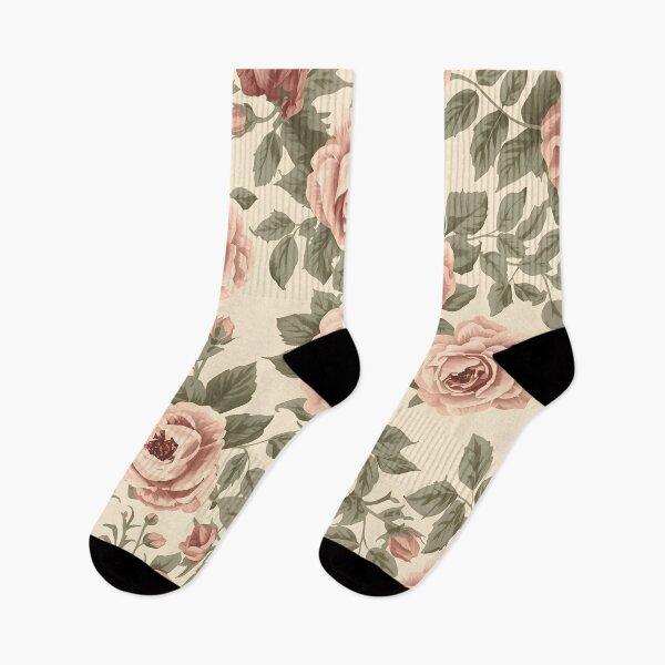 Item preview, Vintage Cottagecore Dusty Pink Rose Floral Pattern designed and sold by Luna-Flow.