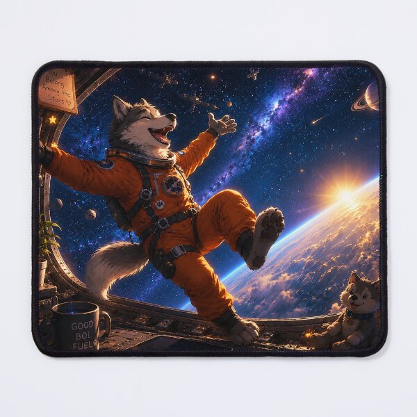 Item preview, Happy Husky in Space! designed and sold by nikkolaus.