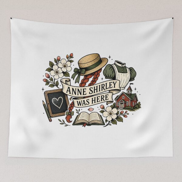 Item preview, Anne Shirley Was Here Anne of Green Gables Bookish Art designed and sold by Fenay Designs.