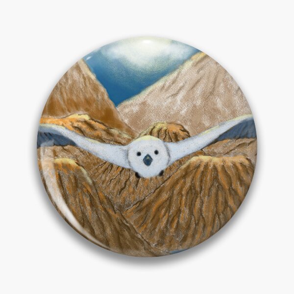 Item preview, A white bird flying over a mystical volcanic landscape designed and sold by greenPQBstudio.