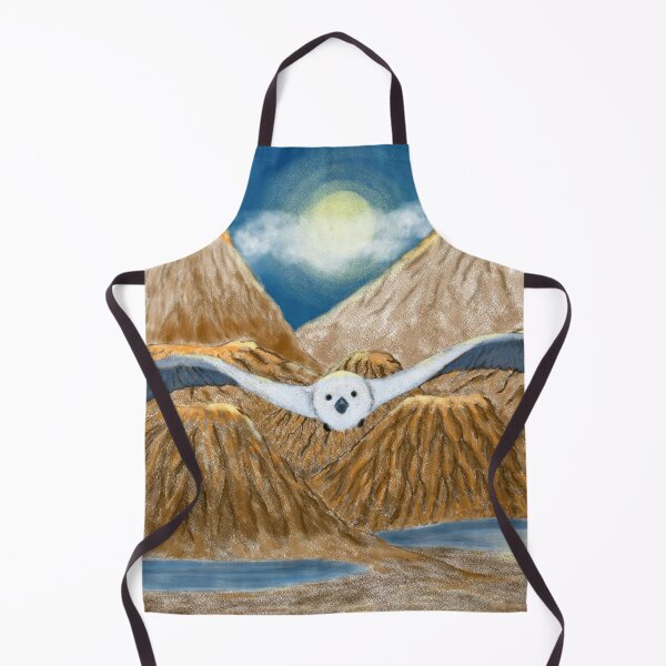Item preview, A white bird flying over a mystical volcanic landscape designed and sold by greenPQBstudio.