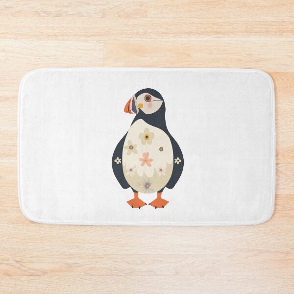 Item preview, Scandinavian Folk Art, Floral Puffin designed and sold by xiao xuans.