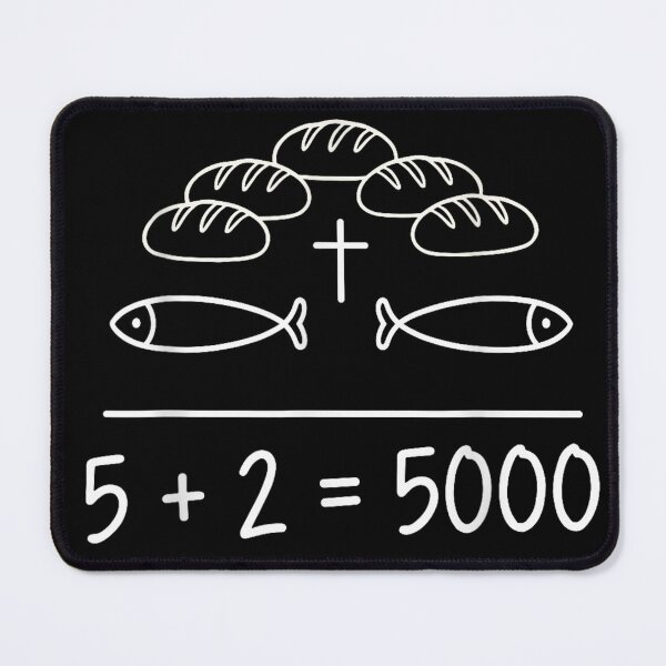 Item preview, Jesus Math 2 Fishes 5 Breads Feeds The 5000 Bible designed and sold by Angryblu3.