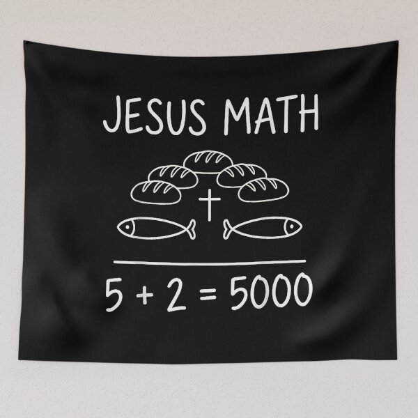 Item preview, Jesus Math 2 Fishes 5 Breads Feeds The 5000 Bible  designed and sold by Angryblu3.