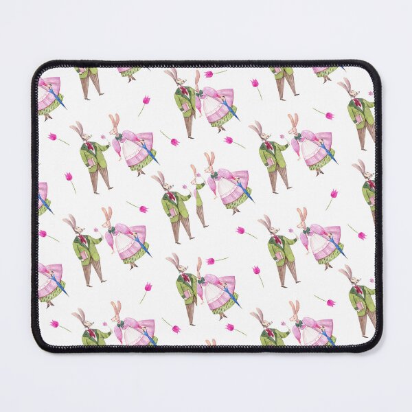 Item preview, Spring Rabbit Romance Watercolor Pattern designed and sold by White Rabbit Design .
