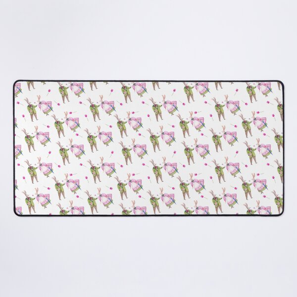 Item preview, Spring Rabbit Romance Watercolor Pattern designed and sold by SashaZinch.