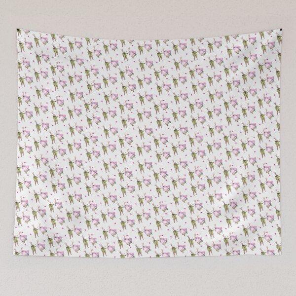 Item preview, Spring Rabbit Romance Watercolor Pattern designed and sold by SashaZinch.