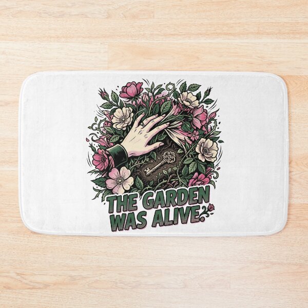 Item preview, The Garden Was Alive Secret Garden Hand and Key Sketch designed and sold by Fenay Designs.