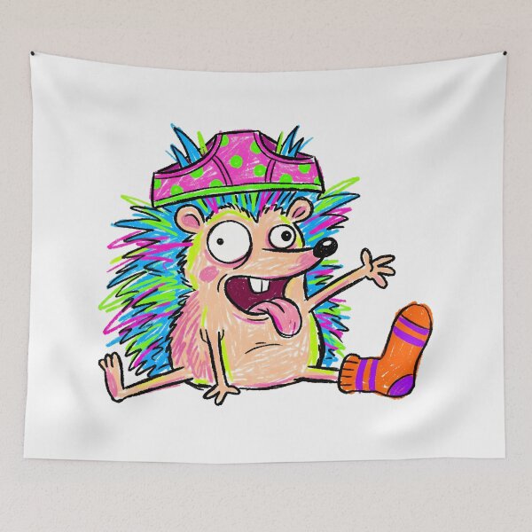 Item preview, Cursed Neon Bowl Ugly Hedgehog-Chaotic Spaghetti Head Messy Eater Hedgehog designed and sold by Thanakorn Prasing.