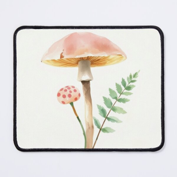 Item preview, Watercolor Botanical Mushroom Pair Wall Art designed and sold by Vida e Arte.